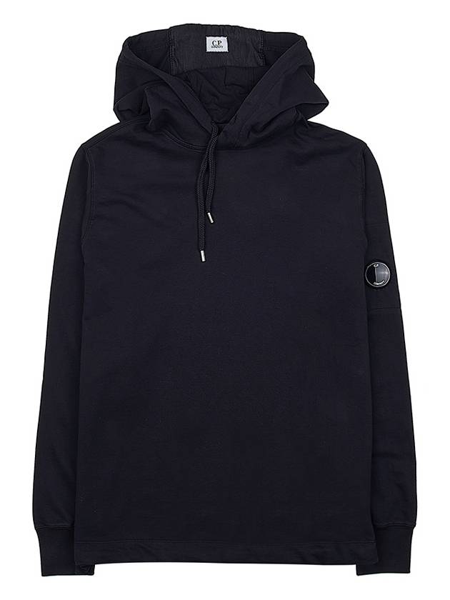 Men's Lens Wappen Fleece Hoodie Black - CP COMPANY - BALAAN 10