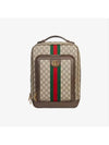 Ophidia GG Leather Medium Backpack Beige - GUCCI - BALAAN 3