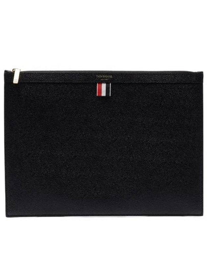 Medium Document Holder Clutch Bag Black - THOM BROWNE - BALAAN 2