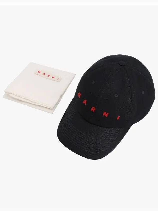 Embroidered Logo Ball Cap Black - MARNI - BALAAN 5