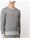 4 Bar Crew Neck Sweatshirt Grey - THOM BROWNE - BALAAN 3