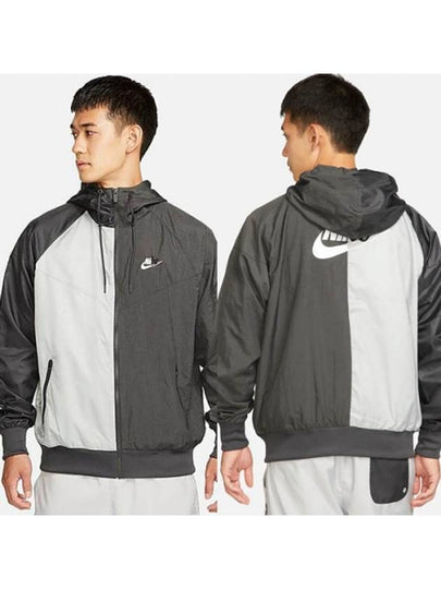 Men's Essential Woven Windbreaker Charcoal Grey - NIKE - BALAAN 2