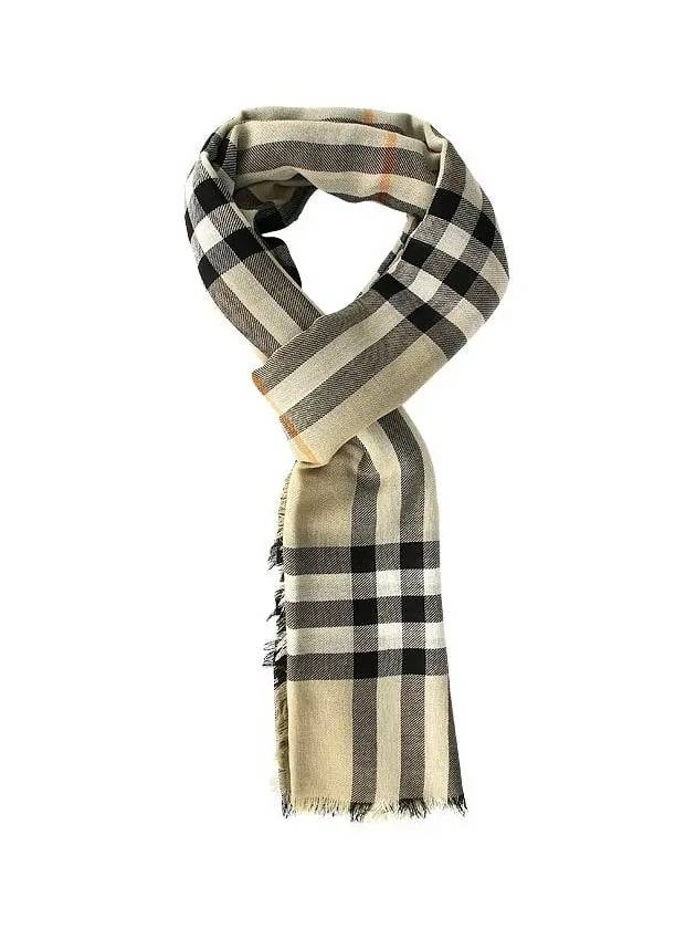 Checked Wool Scarf Green - BURBERRY - BALAAN 2