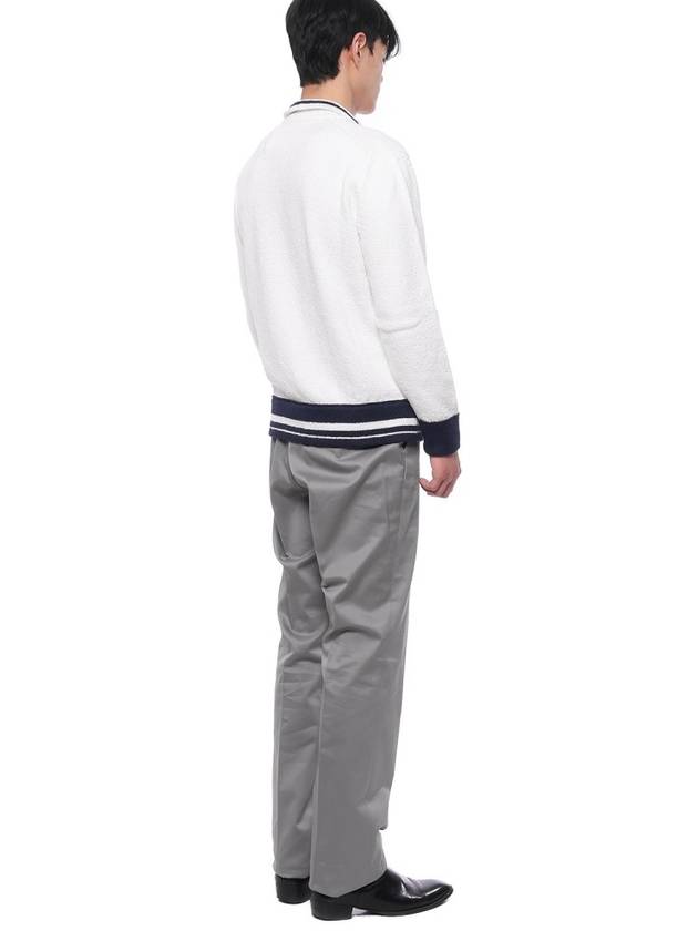 Collar Striped Anorak Knit Top White - LORO PIANA - BALAAN 6