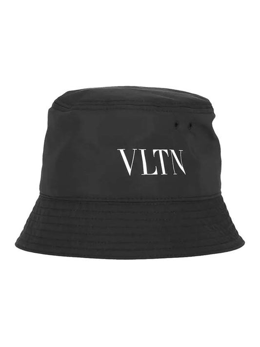 VLTN Nylon Bucket Hat Black - VALENTINO - BALAAN 1