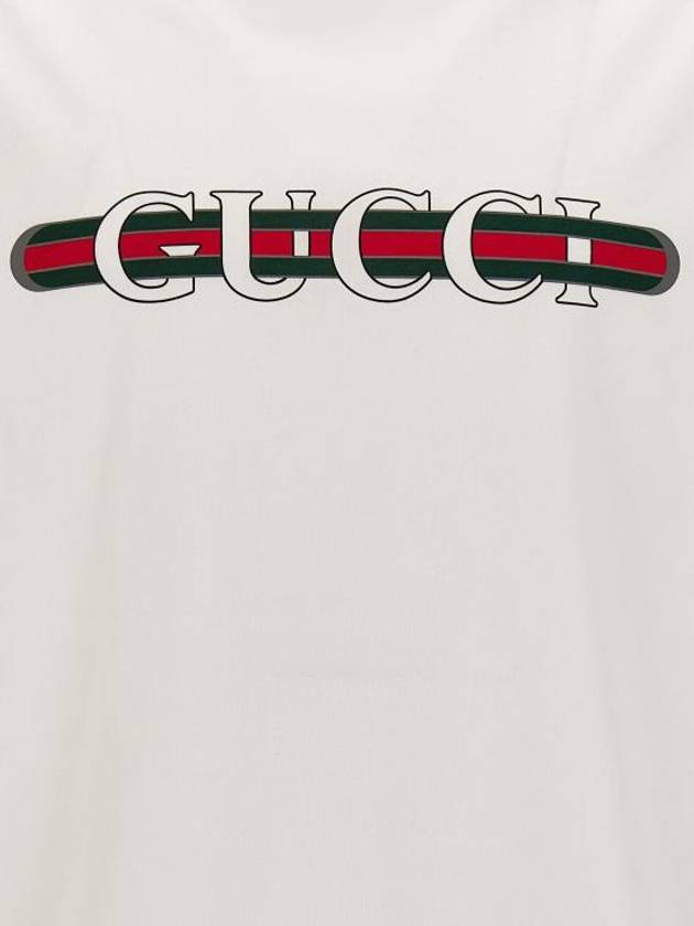 Logo Cotton Short Sleeve T-Shirt White - GUCCI - BALAAN 5