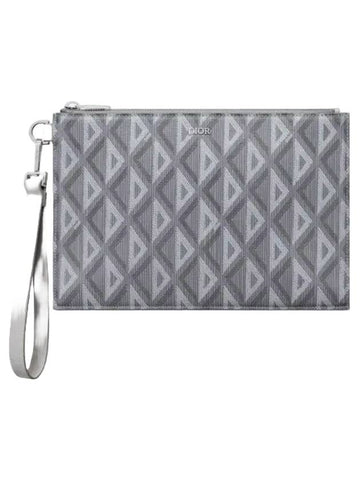 CD Diamond A5 Clutch Bag Grey - DIOR - BALAAN 1