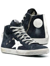 Francy Suede High Top Sneakers Navy - GOLDEN GOOSE - BALAAN 2