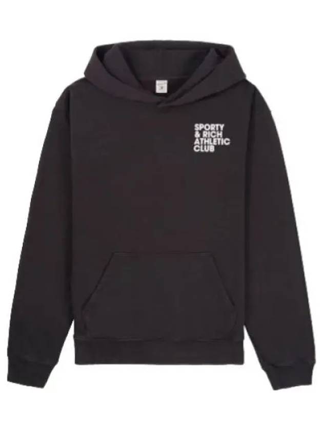 Exercise open hoodie black hooded sweatshirt - SPORTY & RICH - BALAAN 1