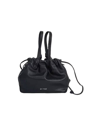 Malmo Small Grain Calf Leather Bucket Bag Black - BY FAR - BALAAN 1