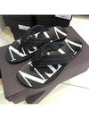 VLTN logo print flip flops black - VALENTINO - BALAAN.