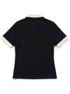 Waffle Collar T-Shirt Women BLACK - 20THHOLE - BALAAN 2