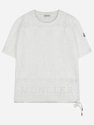 8C00026 596MV 034 Women s Knit T shirt White 1024275 - MONCLER - BALAAN 1