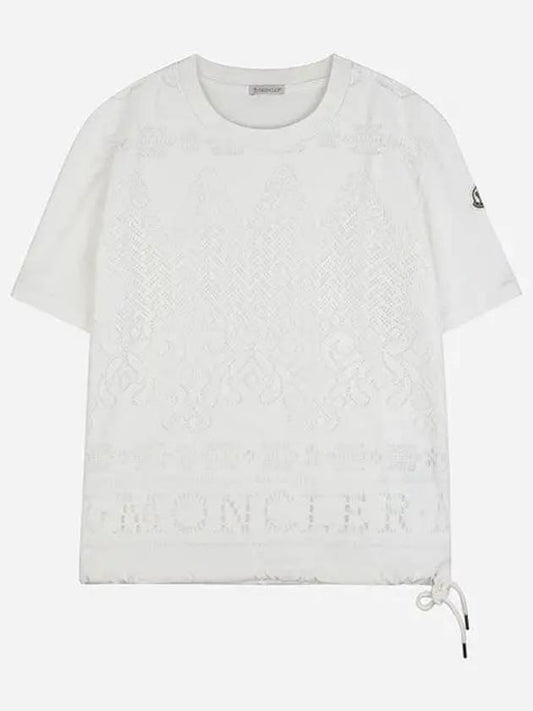 8C00026 596MV 034 Women s Knit T shirt White 1024275 - MONCLER - BALAAN 1