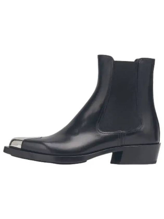 metallic toe chelsea boots black - ALEXANDER MCQUEEN - BALAAN 1