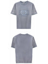 Relaxed Fit Cotton Short Sleeve T-Shirt Grey - DIOR - BALAAN 5