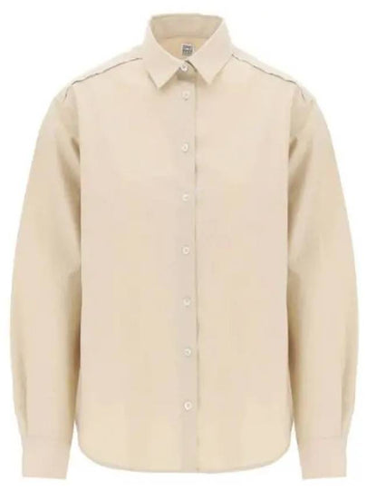 Signature Cotton Shirt Beige - TOTEME - BALAAN 2