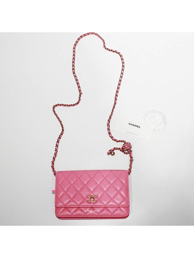 Classic WOC Gold Ball Lambskin Mini Cross Bag Pink - CHANEL - BALAAN 5