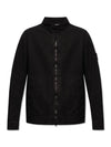 Tela Mock Neck Zip-up Jacket Black - STONE ISLAND - BALAAN 2