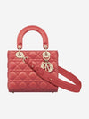 Lady My ABCDior Cannage Small Lambskin Tote Bag Coral - DIOR - BALAAN 1