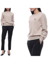 Bold Fox Head Wool Knit Top Light Beige Melange - MAISON KITSUNE - BALAAN 3