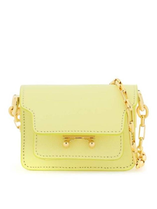 Trunk Nano Chain Crossbody Bag Yellow - MARNI - BALAAN 1