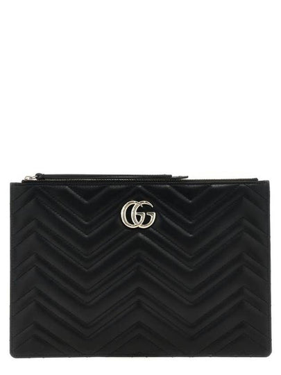 GG Marmont Large Pouch Bag Black - GUCCI - BALAAN 2