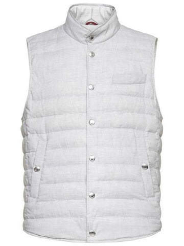 Padded Vest Light Grey - BRUNELLO CUCINELLI - BALAAN 1