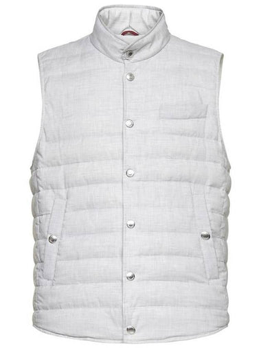 Padded Vest Light Grey - BRUNELLO CUCINELLI - BALAAN 1