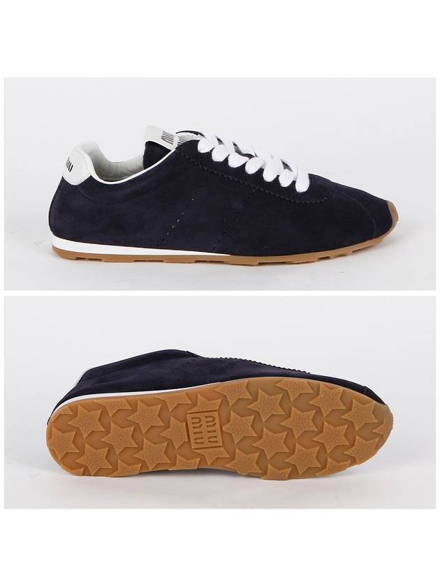 DP Sail 5E114E 054 F0008 Logo Suede Sneakers - MIU MIU - BALAAN 5