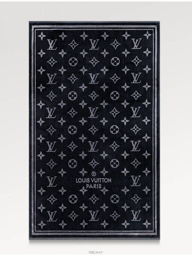 Monogram Eclipse Beach Towel Black - LOUIS VUITTON - BALAAN 1