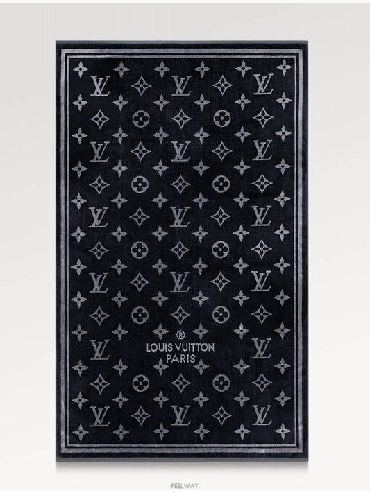 Monogram Eclipse Beach Towel Black - LOUIS VUITTON - BALAAN 1