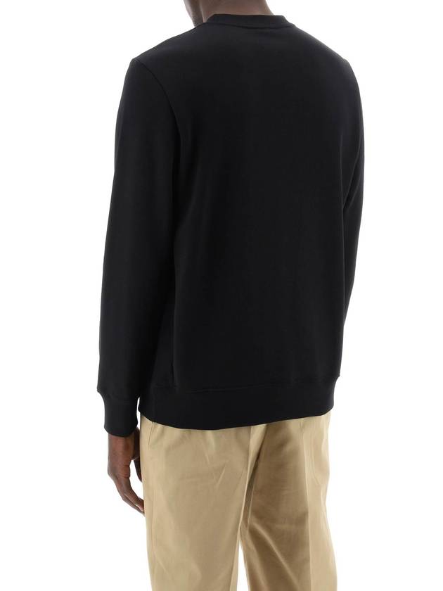 Zebra Patch Organic Cotton Sweatshirt Black - PAUL SMITH - BALAAN 4