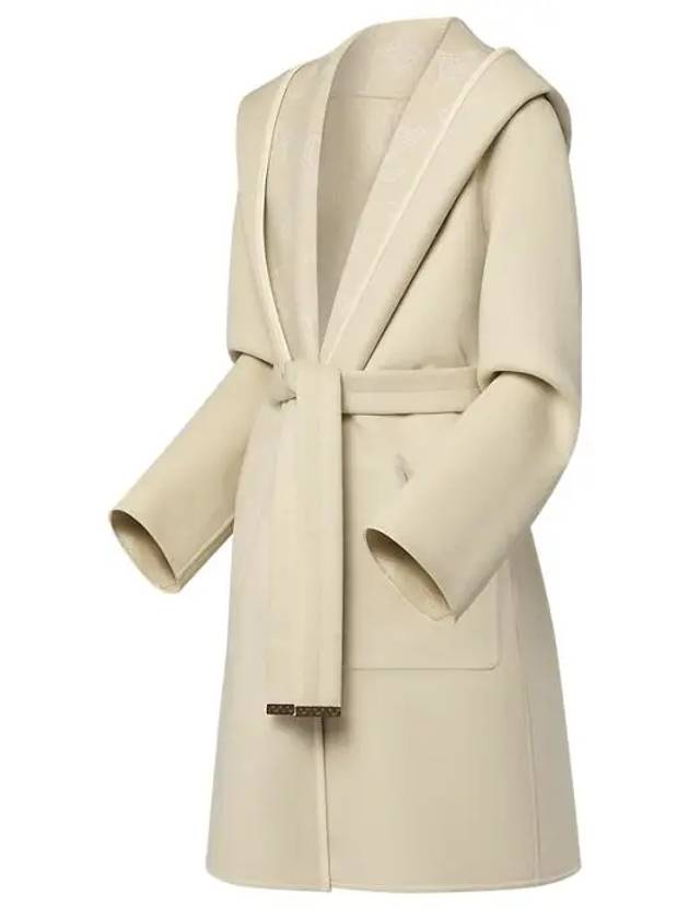 Reversible Signature Hooded Wrap Coat 1AGBQD - LOUIS VUITTON - BALAAN 3