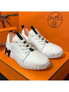 Women's Depart Sneakers Knit Calfskin White H Black - HERMES - BALAAN 4