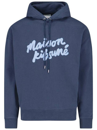 Handwriting Oversized Hoodie Navy - MAISON KITSUNE - BALAAN 2