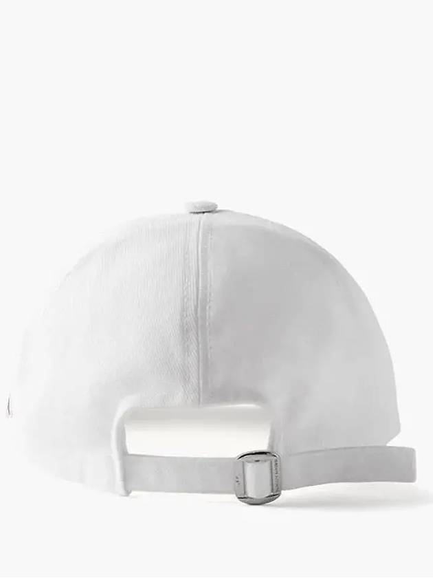 Tricolor Fox Cotton Blend Ball Cap White - MAISON KITSUNE - BALAAN 4