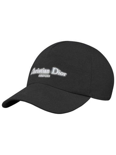 Halo Effect Logo Couture Ball Cap Black - DIOR - BALAAN 1