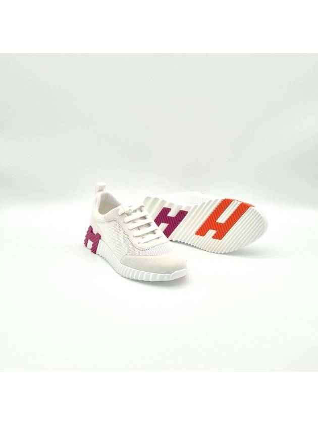 Bouncing Mesh Low Top Sneakers Blanc White - HERMES - BALAAN 4