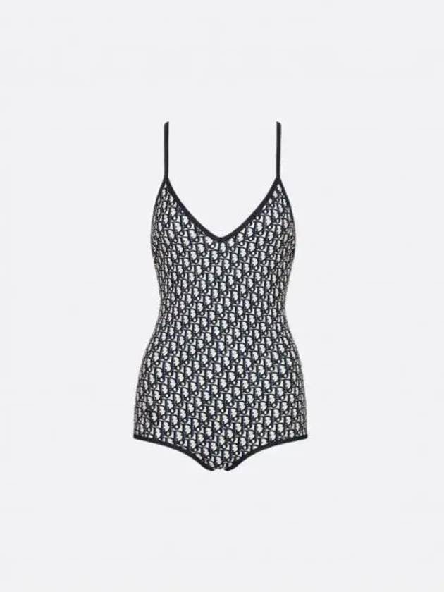 Women's Oblique Technical Dress Swimsuit Blue Black - DIOR - BALAAN 2