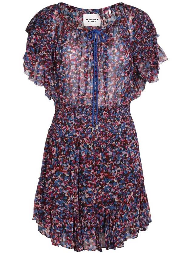 Florize Short Dress Pink Blue - ISABEL MARANT ETOILE - BALAAN 2