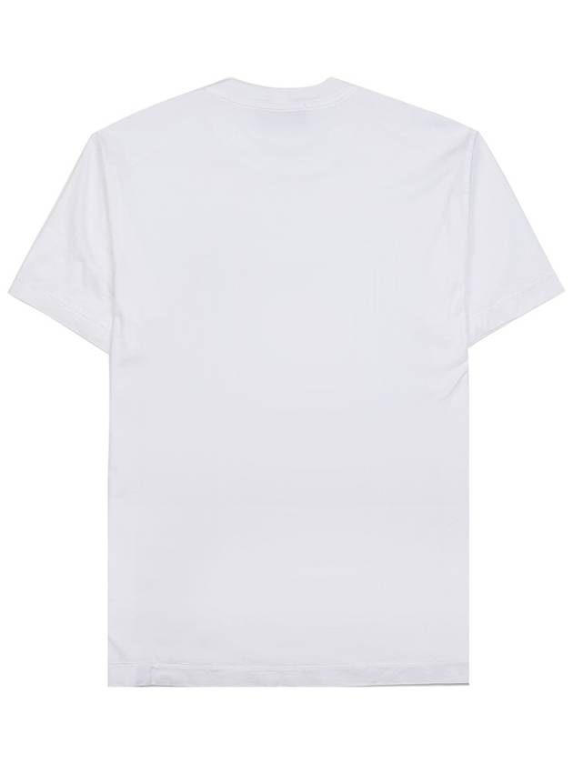 Slimfit Cotton Jersey Short Sleeve T-shirt White - STONE ISLAND - BALAAN 3