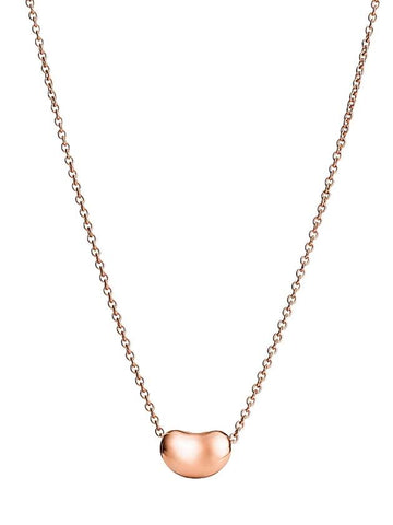 Women's Elsa Peretti Bean Pendant Necklace Rose Gold - TIFFANY & CO. - BALAAN 1