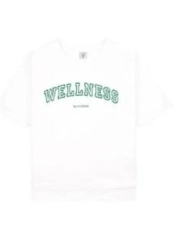 24 Wellness Ivy Short Sleeve Soft Crewneck WhiteVerde WS057S405WW Crew Neck T Shirt 1342522 - SPORTY & RICH - BALAAN 1