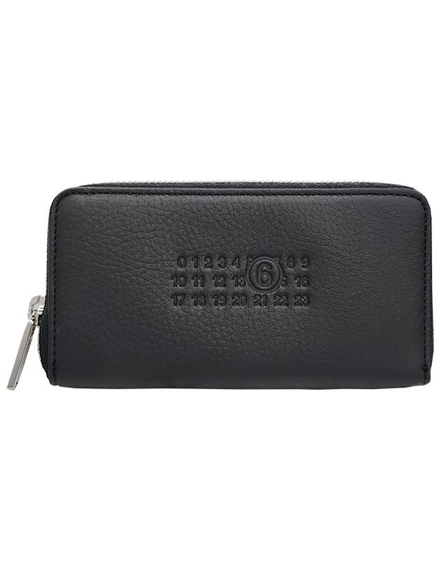 Embossed Numeric Logo Zip Around Long Wallet Black - MAISON MARGIELA - BALAAN 3