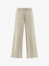 Cotton Wide Pants White - MONCLER - BALAAN 3