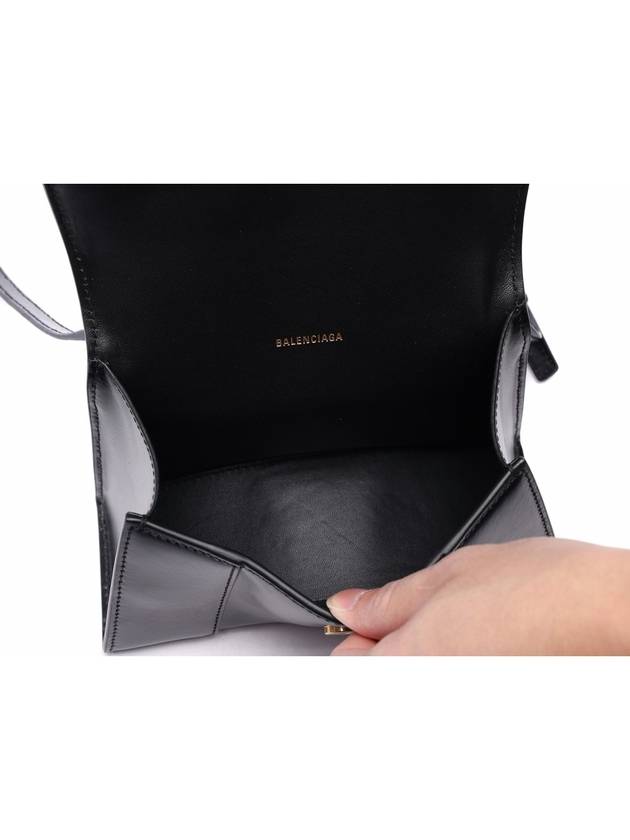 Hourglass XS Glossy Calfskin Tote Bag Black - BALENCIAGA - BALAAN 7