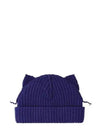 Charles Jeffrey Loverboy Ribbed Knit Chunky Ear Wool Beanie Navy - CHARLES JEFFREY LOVERBOY - BALAAN 3