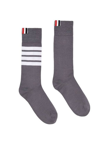 Striped Socks Medium Grey - THOM BROWNE - BALAAN 1