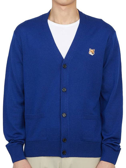 Fox Head Patch Classic Cardigan Deep Blue - MAISON KITSUNE - BALAAN 2